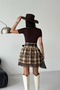 Belted Ruffled Lace Mini Skirt - 4