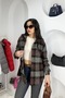 Herringbone Pattern Colorful Plaid Lumberjack Shirt - Brown Brown - 4