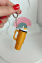 Thermos Keychain with Straw Gold, Bag Charm and Gift Keychain for Lovers - 4