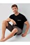 Men's Black Boxed 3-Piece 100% Cotton Pajama Set – Short-Sleeved Buttoned Top & Long Bottom with Pockets, Pocketed Shorts - 6
