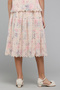 Girls Ivory Embroidered Skirt with Elastic Waist - 5