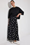 Polka Dot Skirt with Elastic Waist - 3