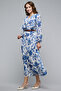 Printed Midi Dress with V-Neck and Puff Sleeves - 4