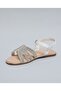 Girls White Embellished Ankle Strap Flat Sandals - 2