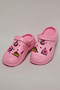 Girls Pink Charm Detail Slingback Clogs - 5