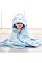Blue Microfiber Bath Towel, Quick-Dry, 80 x 80 Cm Set of 01