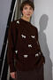 Ribbed Tricot Sweater with Ribbon Detail