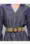 Woven Shirt Dress with Collar and Long Sleeves - 6
