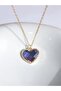 Purple Clasp Necklace with Zircon Stone - 3