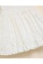 Schiffli A-Line Dress with Square Neck with Ruffle Sleeves - 4