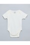 3 Pack Solid Bodysuits with Short Sleeves - 4