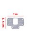 Cabinet Door Stone Hinge Repair Sheet Practical Repair Kit 6.5x9 Cm Slot Plate 4 Pcs - 3
