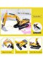 Toy metal unbreakable construction machines crawler excavator + crane boy's toy depomiks - 6