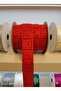 French Special Printed Red Velvet Ribbon 23mm 10Meters
