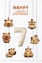 Capybara Birthday Decoration Set Balloon and Banner Set