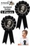 10 November Atatürk Ribbon Badge 5 Pieces Black Collar Badge Children's Day Event 15 cm Kokart