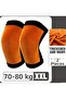 Yangzhou Two Pieces Extra Large, Thick and Warm Knee Compression Sleeves Set. Gold Color (XXL)