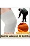 Yangzhou Two Pieces Extra Large, Thick and Warm Knee Compression Sleeves Set. Gold Color (3XL) - 2