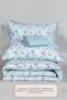 Floret Duvet Cover Set Double Elastic Fitted Sheet (200X220 cm) Green - 7