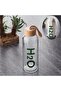 H2O Glass Water Bottle with Bamboo Lid