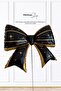 Black Gold Detailed Large Bow Foil Balloon Bow Shaped Balloon - 2