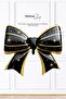 Black Gold Detailed Large Bow Foil Balloon Bow Shaped Balloon