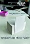 100 Pieces 400 Gr Oval Cut Pure White Unprinted Card 5.3X8.5 cm Blank Uncoated Flashcard Business Card - 3