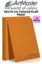 Orange Colored Cardboard 50X70 cm 10 Pieces 1 Pack Colored Hard Cardboard 1.0 mm Kindergarten Hobby Activity Ok - 2
