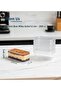 10 Pieces Rectangular Mica Dessert Bowl - 200 Cc Hard Mica Presentation Container with Lid (6X6X12 cm) - 3