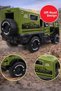 Green Off-Road Caravan Car with Light and Music, 18 cm Openable Doors Toy - 5