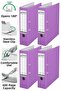 Office Folder Lilac Wide 4 Pieces Plastic Wide Lilac Folder with Ring Stainless Steel Clip Office Office