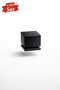 Matte Black Square Furniture Knob – Drawer Cabinet Nightstand Handle – Modern Minimal Design – Pack of 5 - 3
