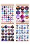 7 Sheets of Round Sky and Landscape Themed Sticker Set (12*17 cm) - 2
