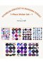 7 Sheets of Round Sky and Landscape Themed Sticker Set (12*17 cm)