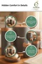 Wooden Patterned 5-Piece Bathroom Set: Trash Can, Liquid Soap Dispenser, Toothbrush Holder, Solid Soap Dispenser - 2