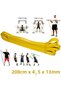 1 Piece Resistance Rubber Band 208cm X(1,5X13Mm)(3,5-4,5kg)Latex Pilates Yoga Fitness Exercise Physical Therapy