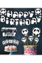 35 Pieces Cute Panda Themed Black and White Giant Set Birthday Decoration Banner Cake Picks Cupcake Picks Cocktail Picks Promise Engagement Birthday Cocktail Invitation and Presentation Cake Decoration Ornament Thick Paper