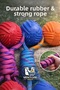 Bite-Resistant Rope Dog Toy |   Teether Rubber Ball and Sturdy Knot Rope Pet Play Toy - 2