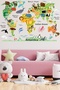 Decorative Educational Colorful World Map, World Atlas Children and Baby Wall Sticker - 2