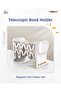 Desktop -Adjustable Metal Book Holder Book Support Stand with Magnetic Pen Holder Gift