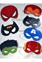 7Pcs Superhero Concept Paper Party Mask Superhero Birthday Ornament - 3