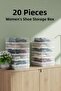 20 Pieces Transparent Women's Shoe Storage Box - with Air Channels - Shoe Organizer - 2
