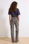 Çok Renkli Leopar Desenli Kahverengi Yüksek Bel Orta Esnek Wide Leg Jeans TWOAW25JE00309 - 4