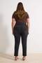 Brown High-Waist Stone Detail Stretchy Skinny Fit Denim Plus Size Jeans TBBSS26CJ00006 - 4