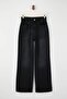 Siyah Yüksek Bel Uzun Boy %100 Pamuk Wide Leg Jeans TWOSS26JE00130 - 5