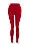 Kırmızı Soft Fırçalı Kumaş Reflektör Baskı Detaylı Tam Boy Örme Spor Tayt THMAW25TY00020 - 6