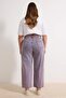 Pembe Yüksek Bel Comfort/Esnek Baggy Fit Denim Büyük Beden Jeans TBBSS26CJ00004 - 4