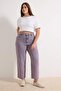 Pembe Yüksek Bel Comfort/Esnek Baggy Fit Denim Büyük Beden Jeans TBBSS26CJ00004