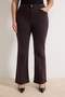 Bordo Yüksek Bel Esnek Kumaş İspanyol Paça Flare Fit Büyük Beden Jeans TBBAW23JE00001 - 3