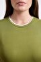 Wardrobe Essentials Yağ Yeşil Yakası Biye Detaylı Yumuşak Tuşeli Örme Bluz TBBSS26AF00025 - 4
